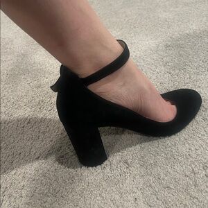 Marc Fisher Black Suede Chunky Heels